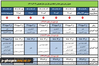 برنامه زمانبندی حذف و اضافه ترم بهمن 1401